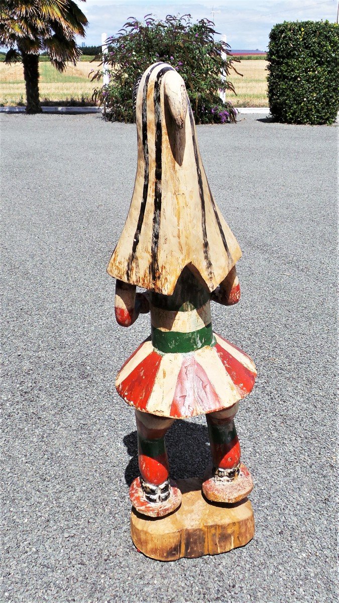 STATUE DANSEUR  "  GOUROU " - COTE D'IVOIRE - ANNEE 60 -XX°-photo-3