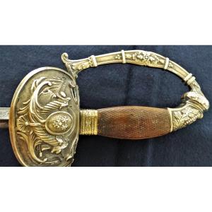 Officer's Sword With Arms Of France And Dolphins - Restoration Period - XIX°