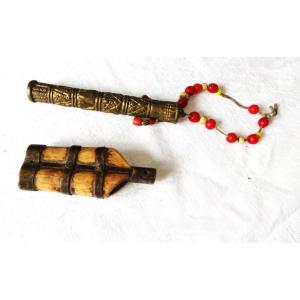 Ritual Case And Wand Holder - Tibet-nepal - 19th Century