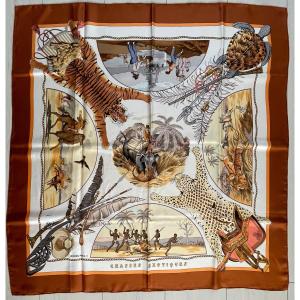 Silk Twill - "exotic Hunt" - Illustrator - Ph-ledoux - For The House "h" In Paris