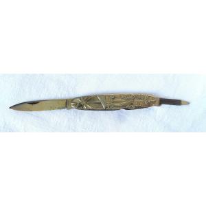 Pocket Knife With Masonic Attributes - 19th Century