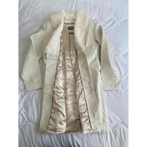 MANTEAU CUIR AGNEAU BLANC - MAISON WILSON LEATHER SINCE 1899