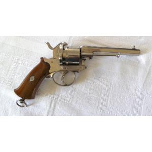 Revolver "jansen" - Nickel-plated Version - Circa 1870 - 1880 - 19th Century