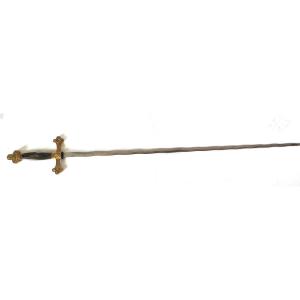 Masonic Sword With Flaming Blade - Blade: Couleaux/klingenthal - 2nd Empire - 19th