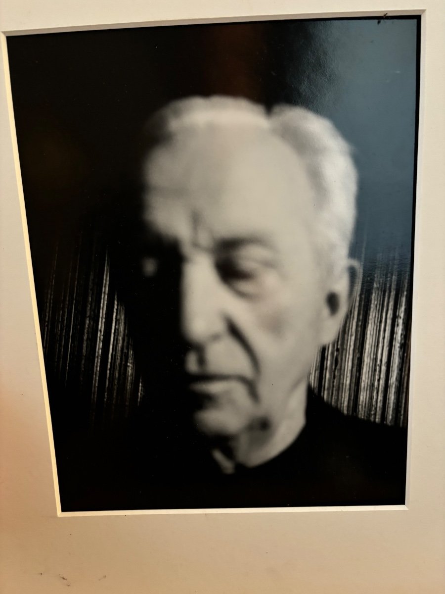 Portrait Photography Of Pierre Soulages 1996 By Hergo Silver Print -photo-2