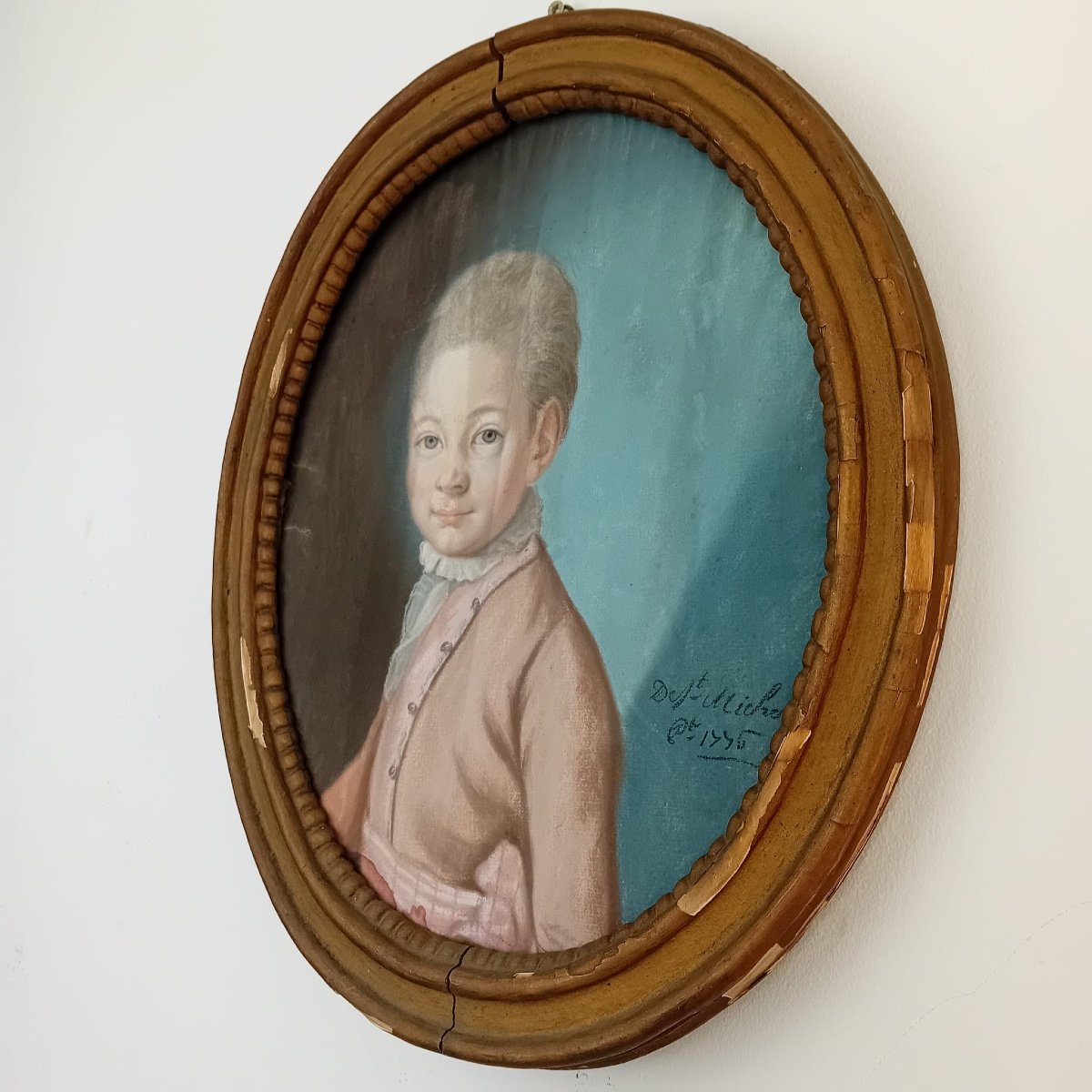 Joseph Chevalier De Saint Michel Portrait De Jeune Garçon 1776 Pastel XVIIIe -photo-6