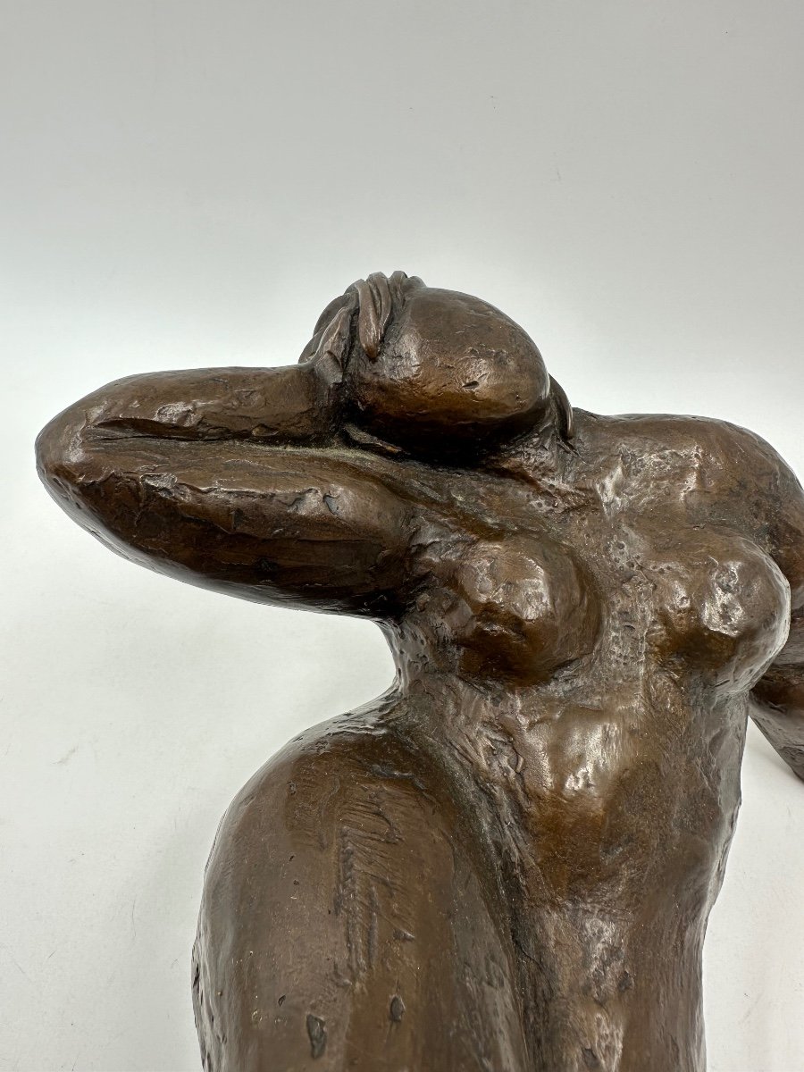 Sculpture Bronze Cire Perdu Nu Féminin Mateo Mornar (1946)-photo-3