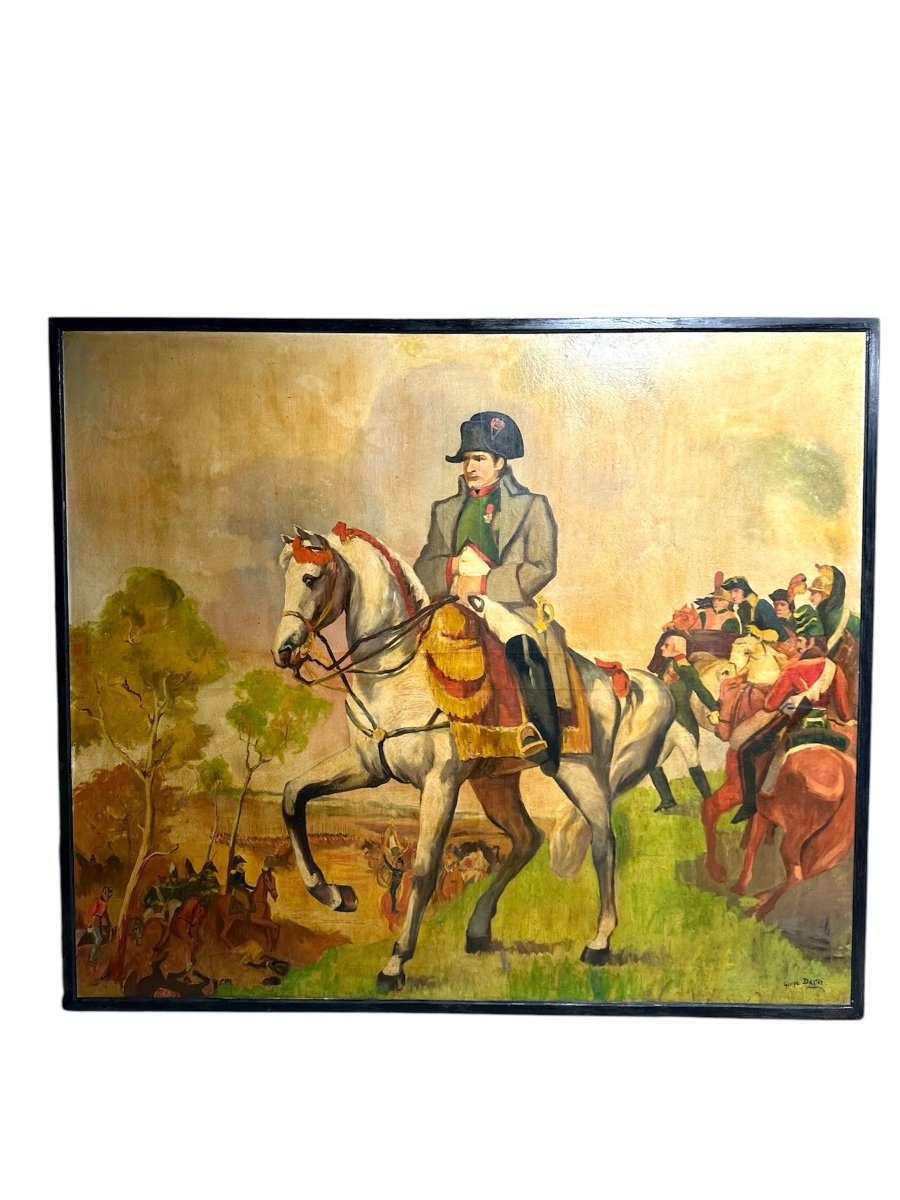 Very Large Oil On Canvas Napoleon By Georges Dastor