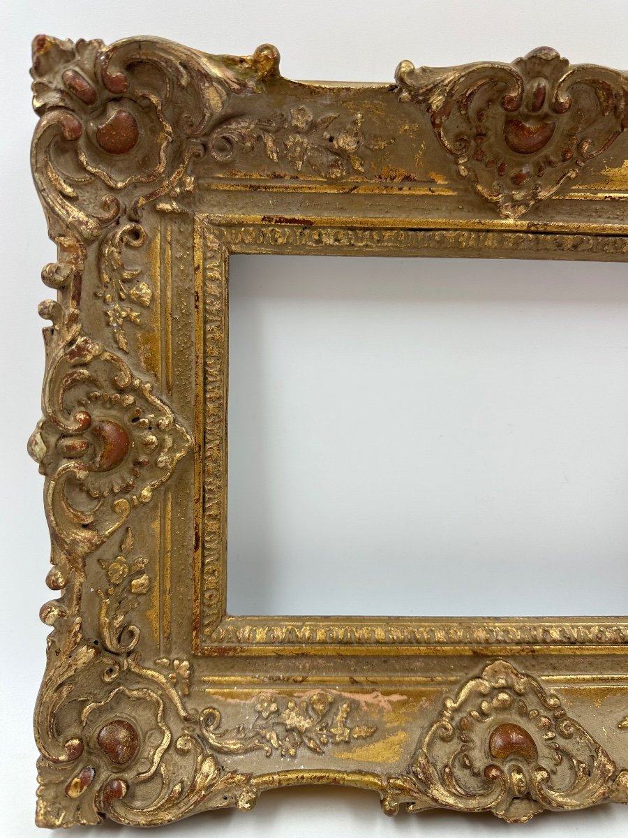 18th Century Frame In Gilded Wood, Louis XV Period-photo-2