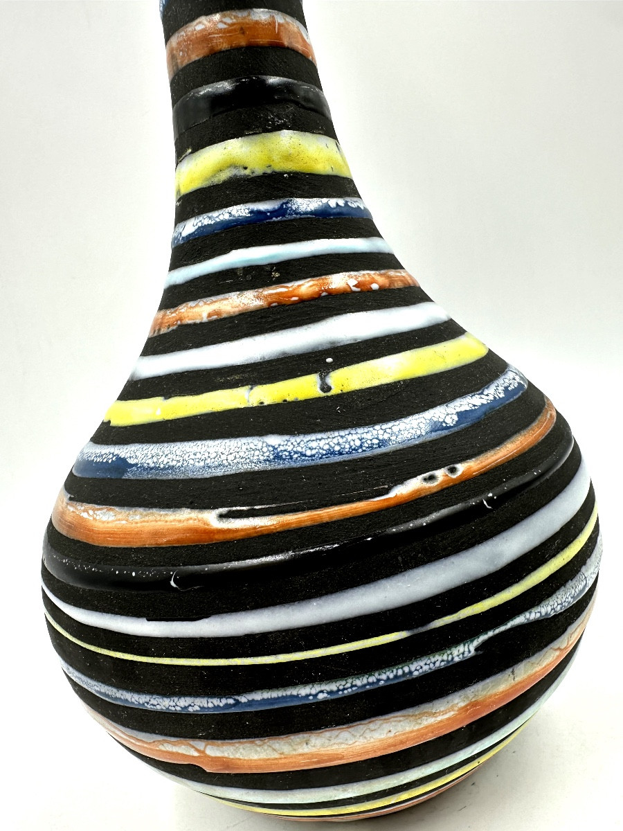 Roger Capron Martini Enameled Ceramic Bottle-photo-3