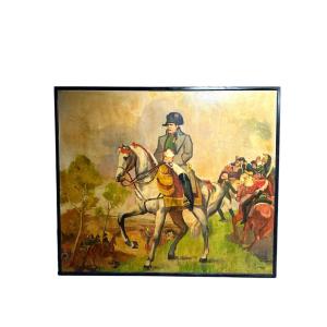 Very Large Oil On Canvas Napoleon By Georges Dastor