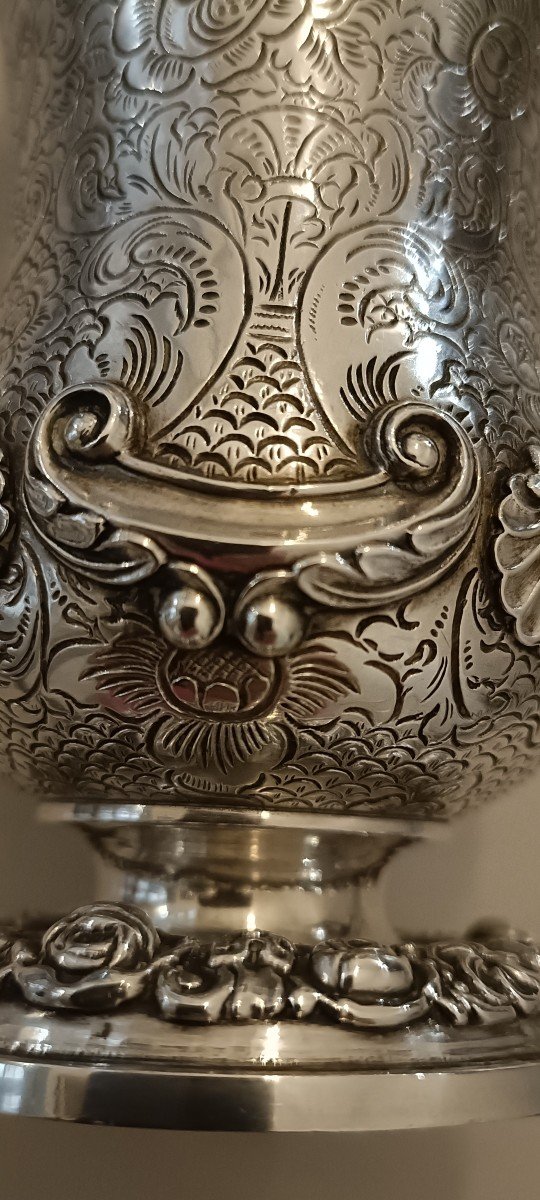 19th Century Austro-hungarian Solid Silver Cup-photo-2