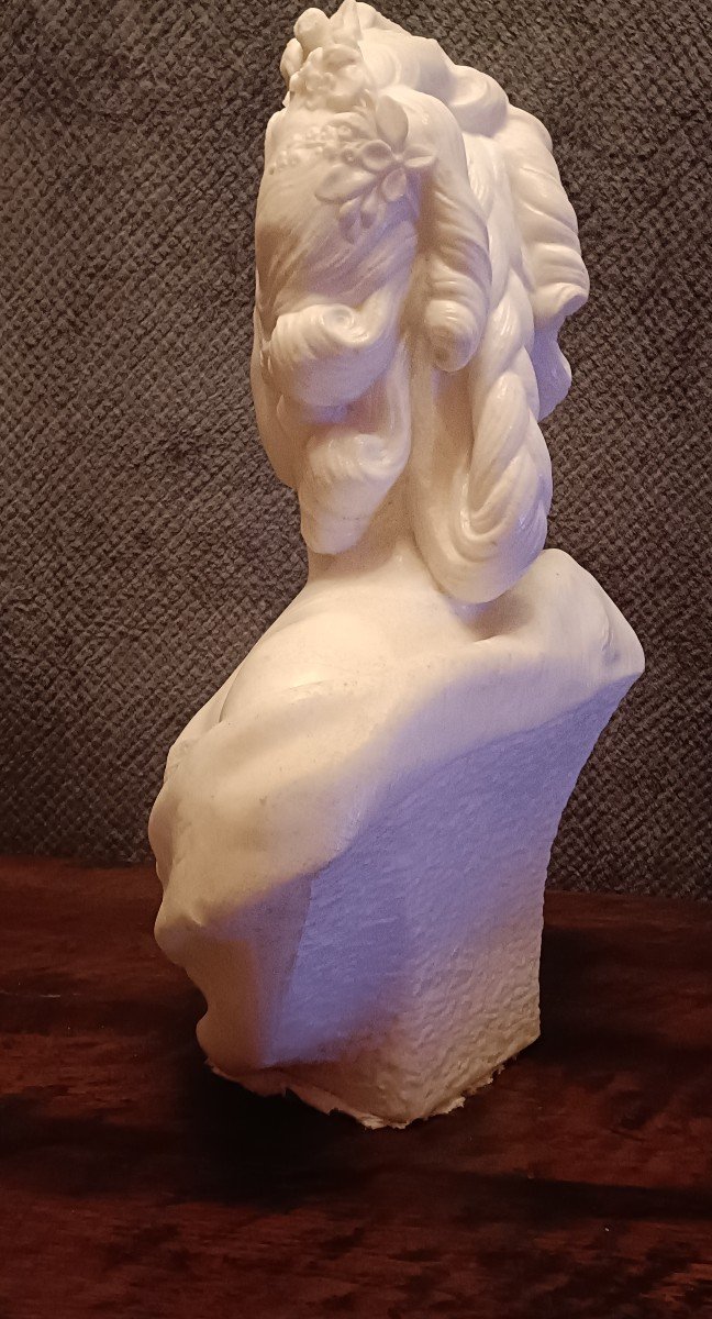 Important Bust Of Marie Antoinette Carrara Marble 19th Century-photo-4