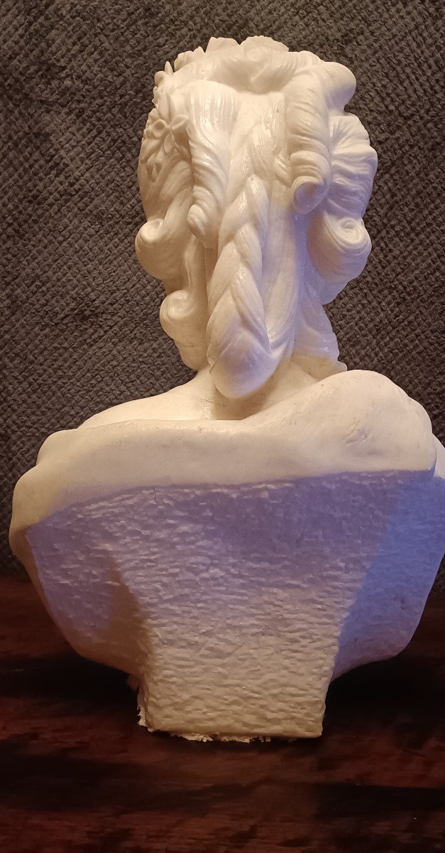 Important Bust Of Marie Antoinette Carrara Marble 19th Century-photo-1