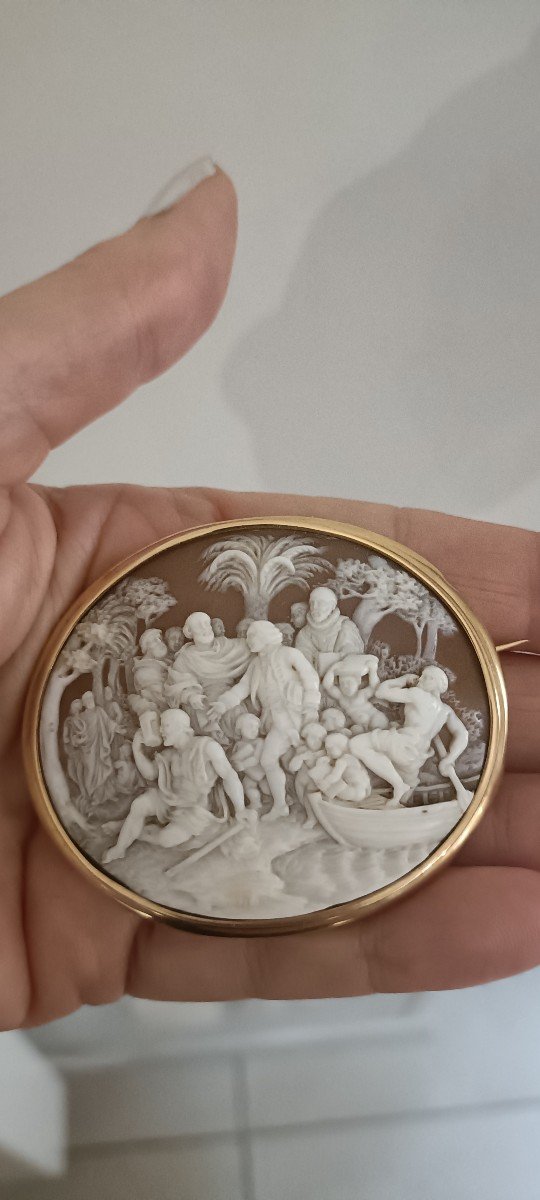  Important Gold Mounted Cameo From The 19th Century-photo-3