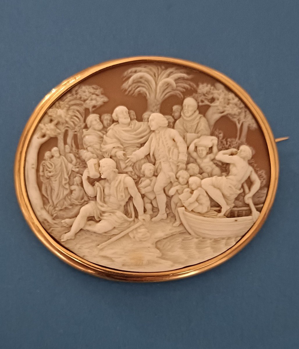  Important Gold Mounted Cameo From The 19th Century-photo-4