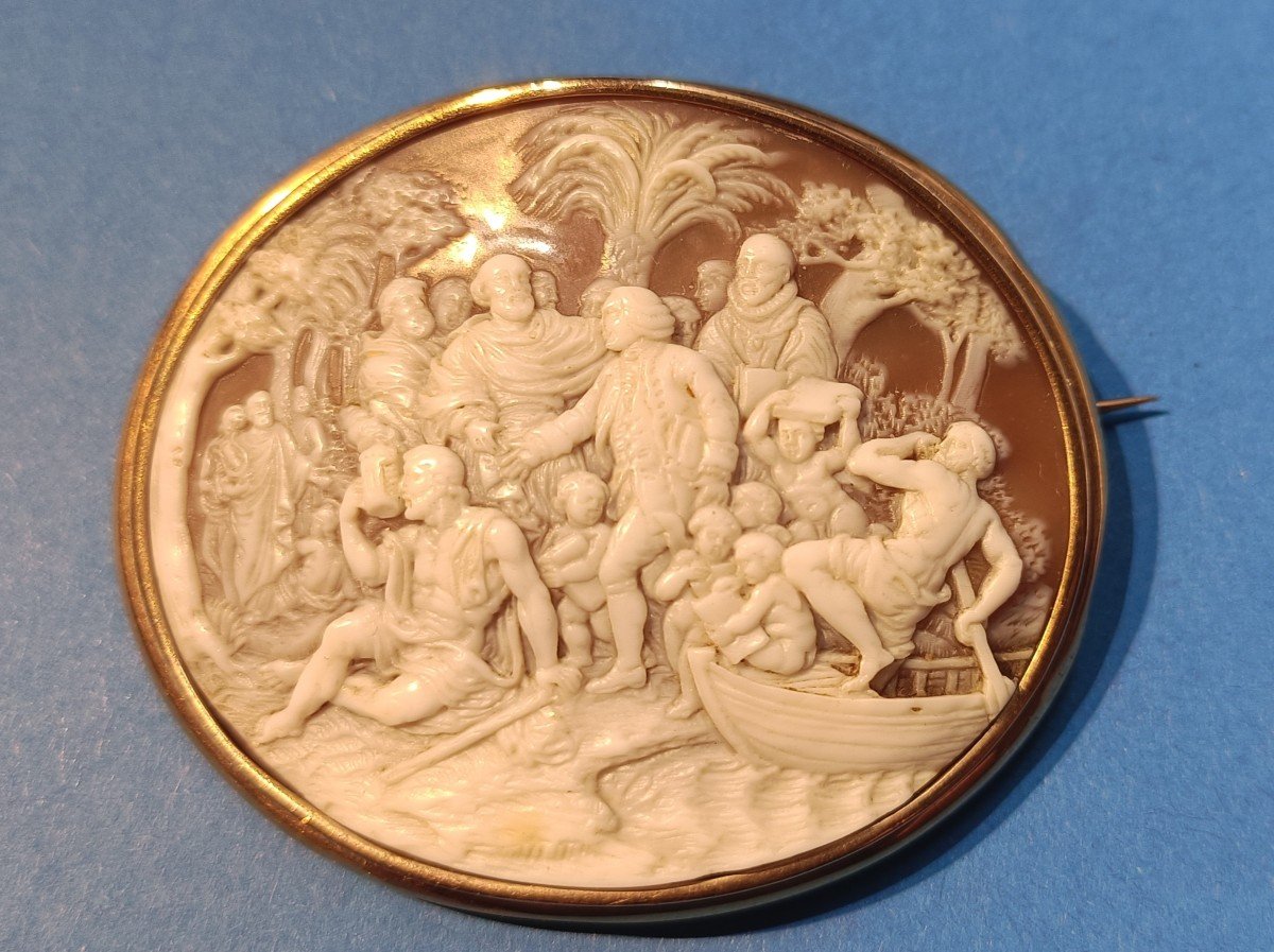  Important Gold Mounted Cameo From The 19th Century-photo-2