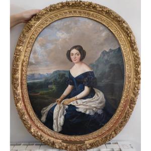 Tableau  Portrait De Jeune Aristocrate Vers 1830