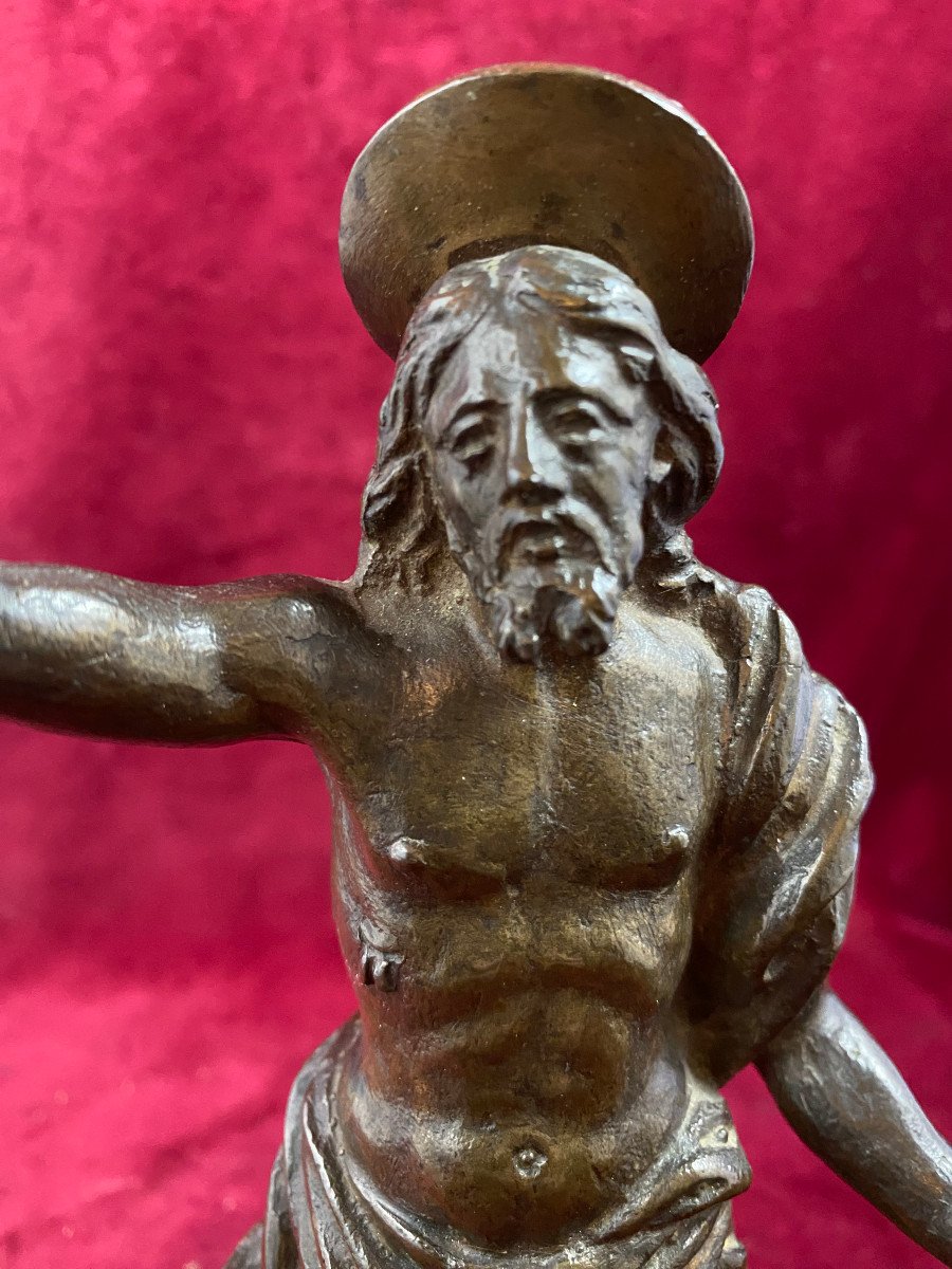 Christ Benissant Bronze 16 Eme Century-photo-2