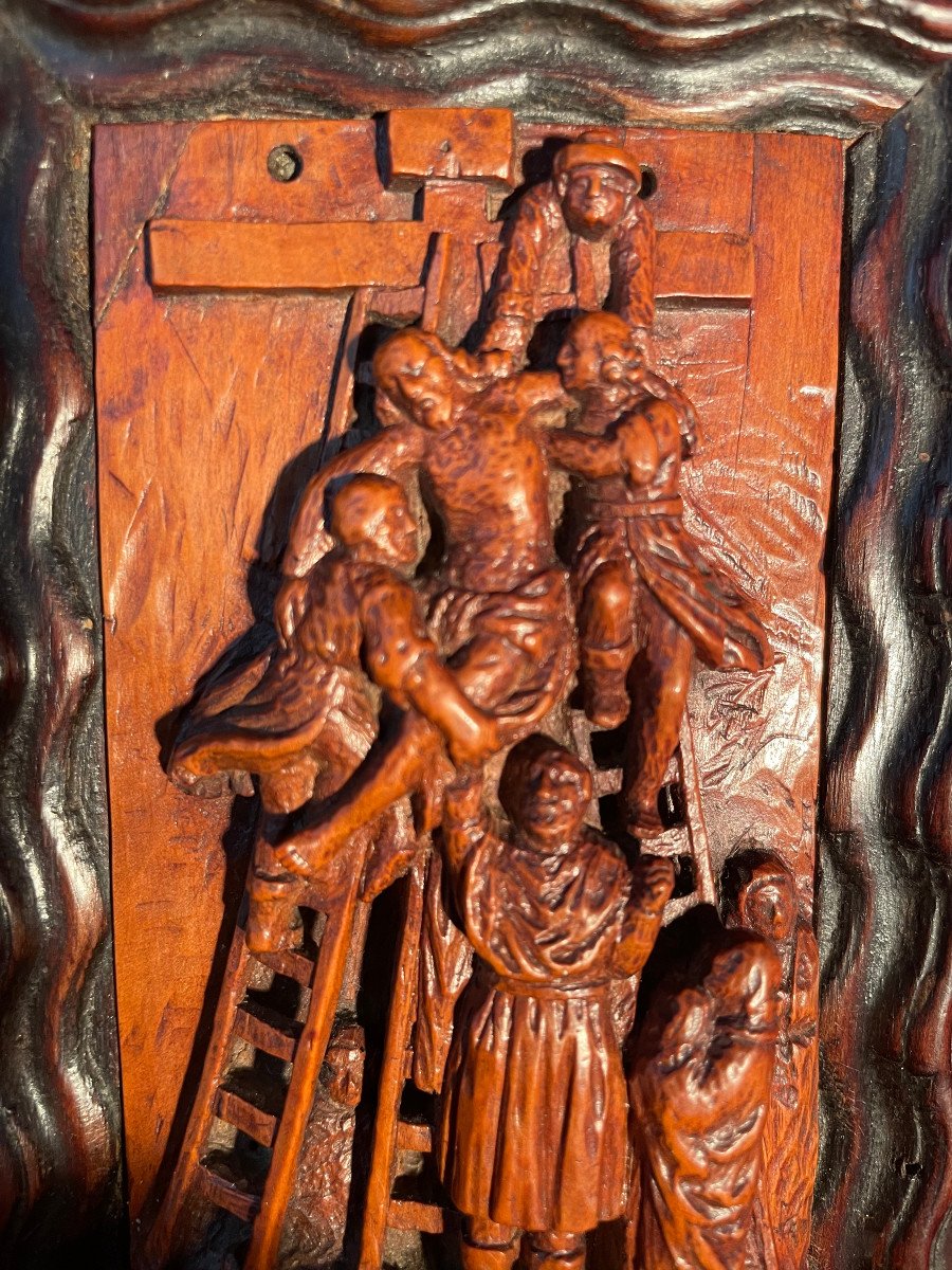 Descent From The Cross High Relief Boxwood-photo-3