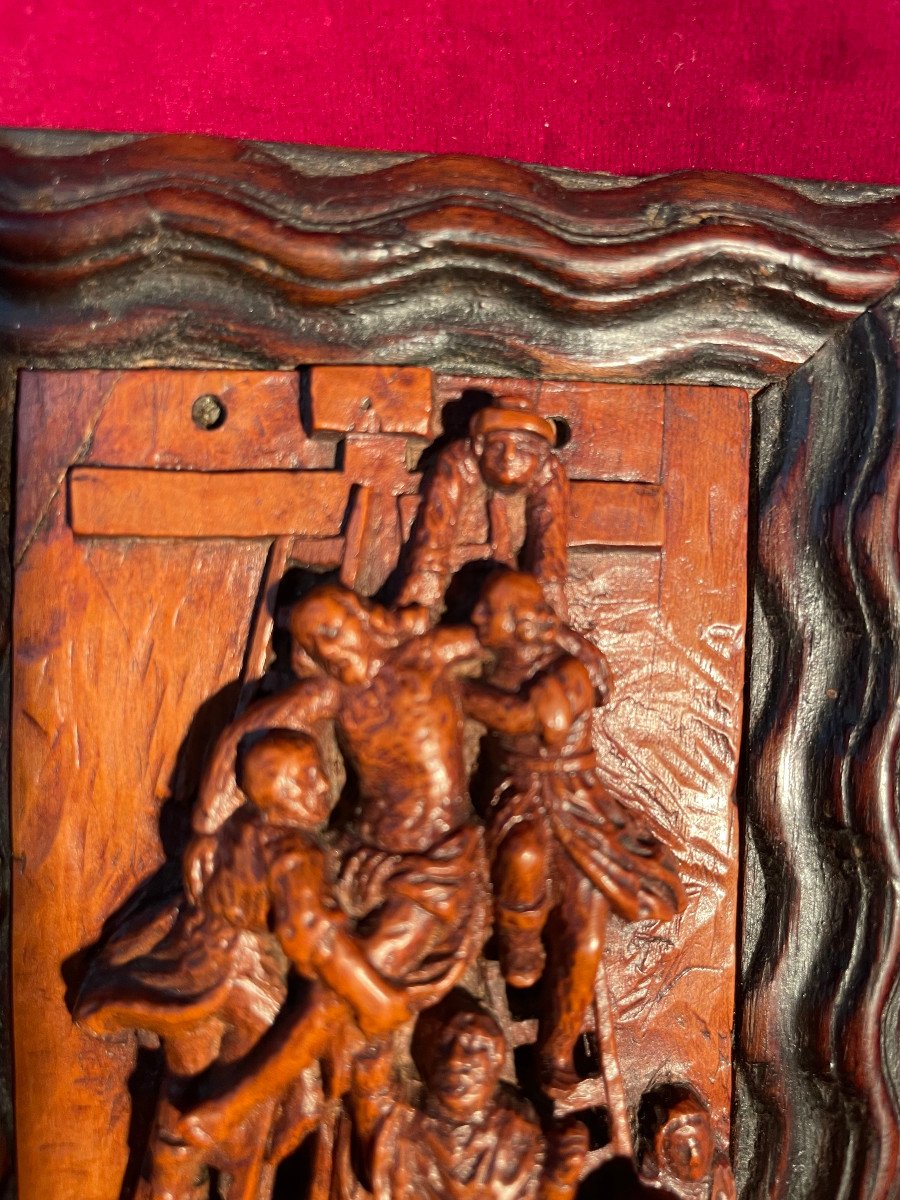 Descent From The Cross High Relief Boxwood-photo-3