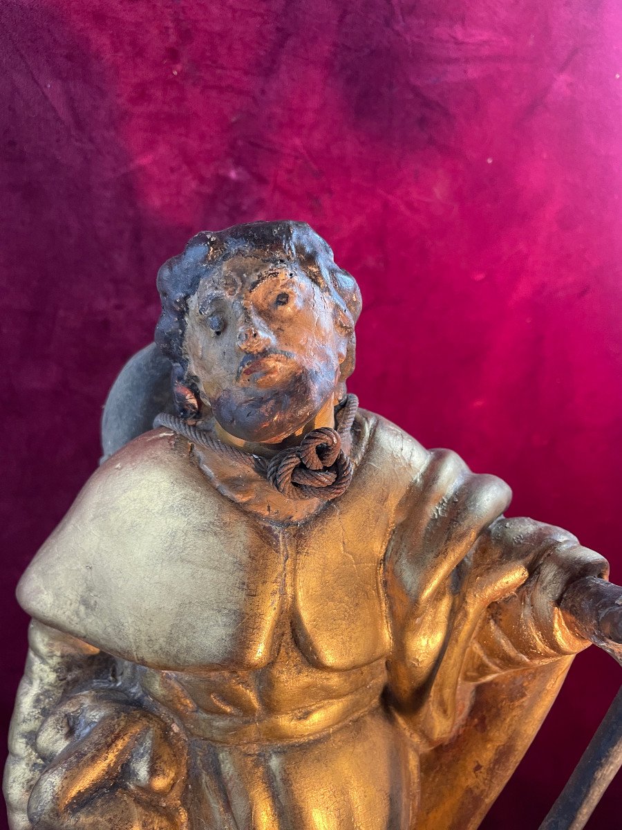 Saint Roch Statuette 18 Eme Century-photo-2