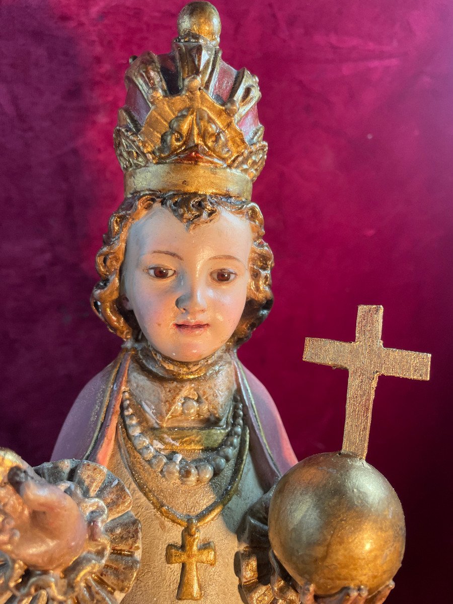 Enfant Jesus De Prague Yeux En Verre-photo-2