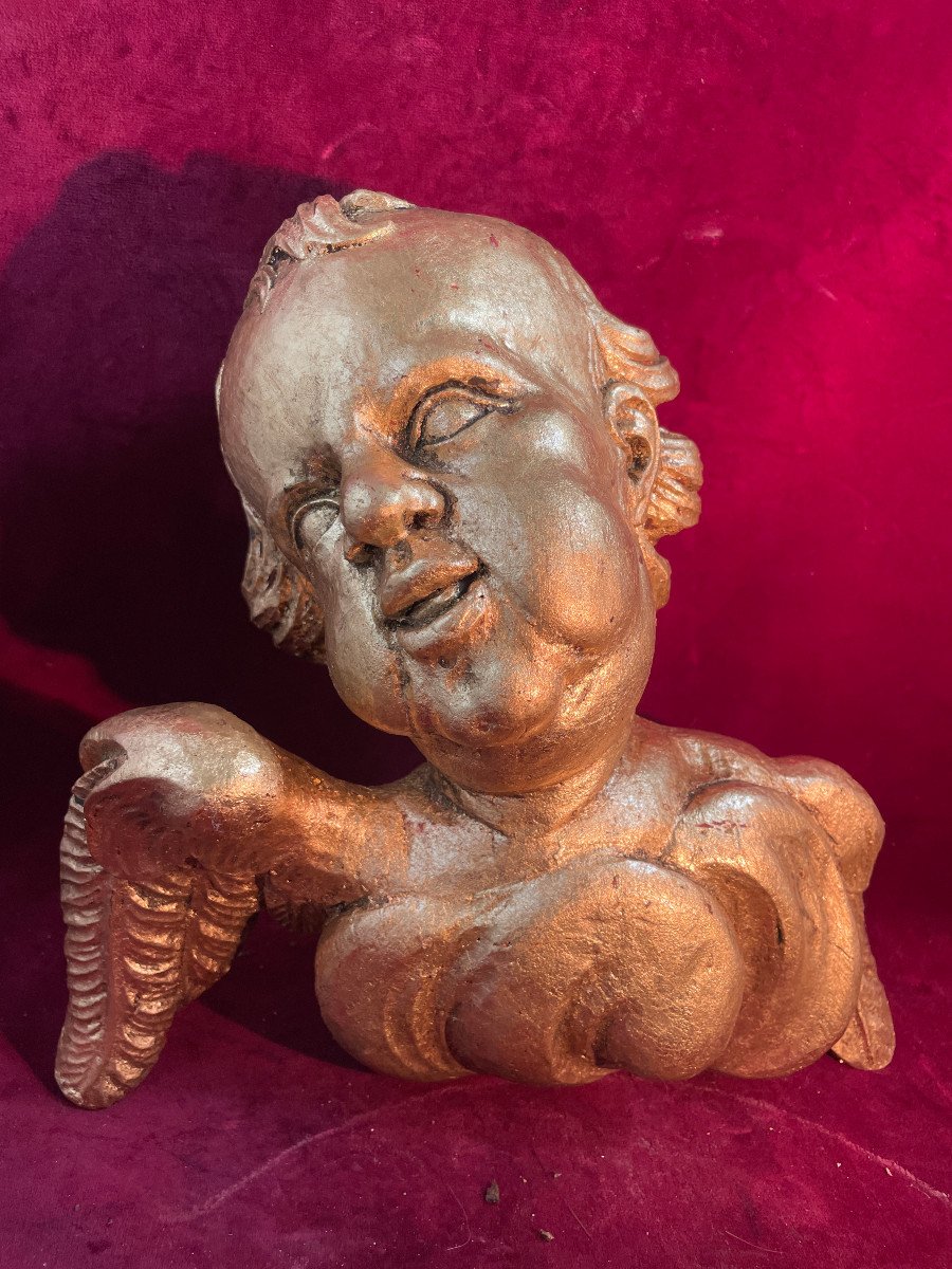 18th Century Gilded Wood Angel