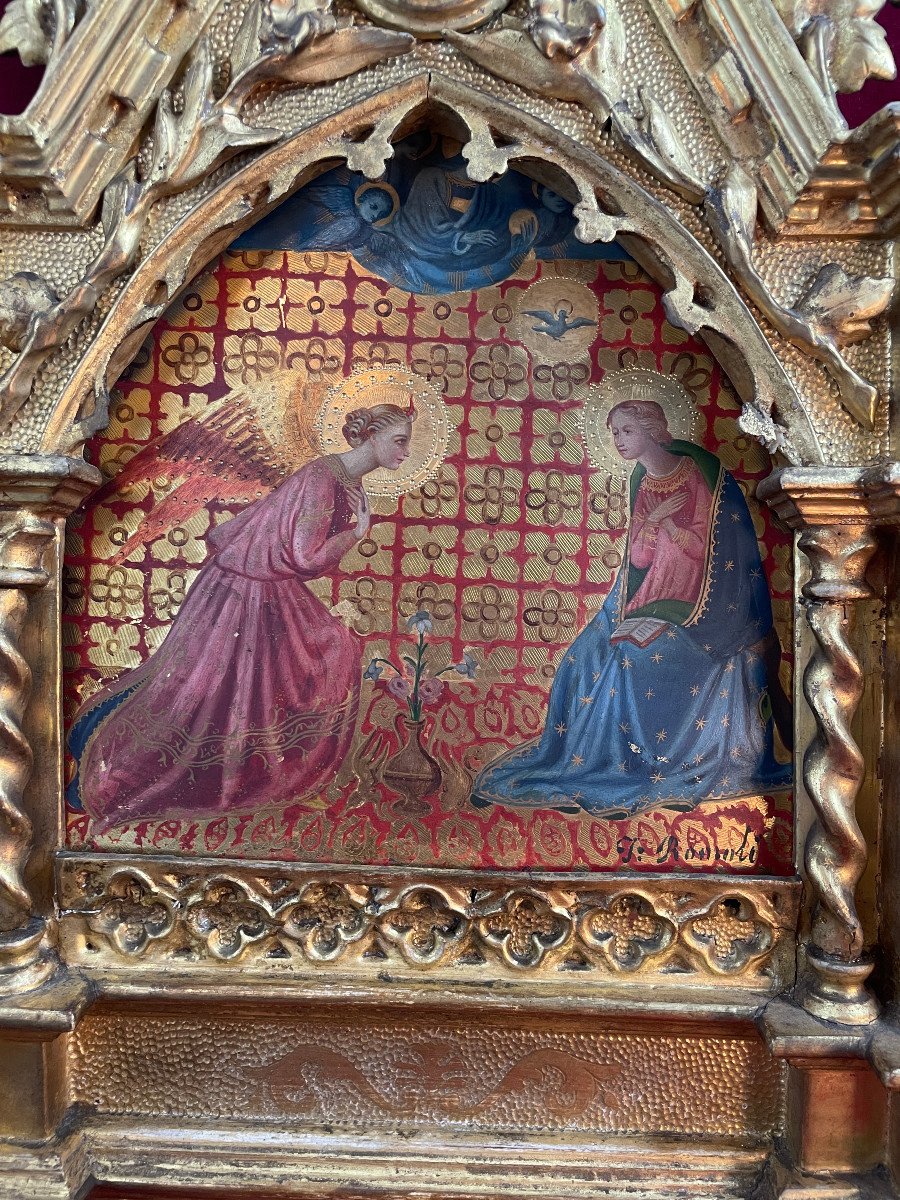 Annunciation Florentine Painting A Tempera-photo-2