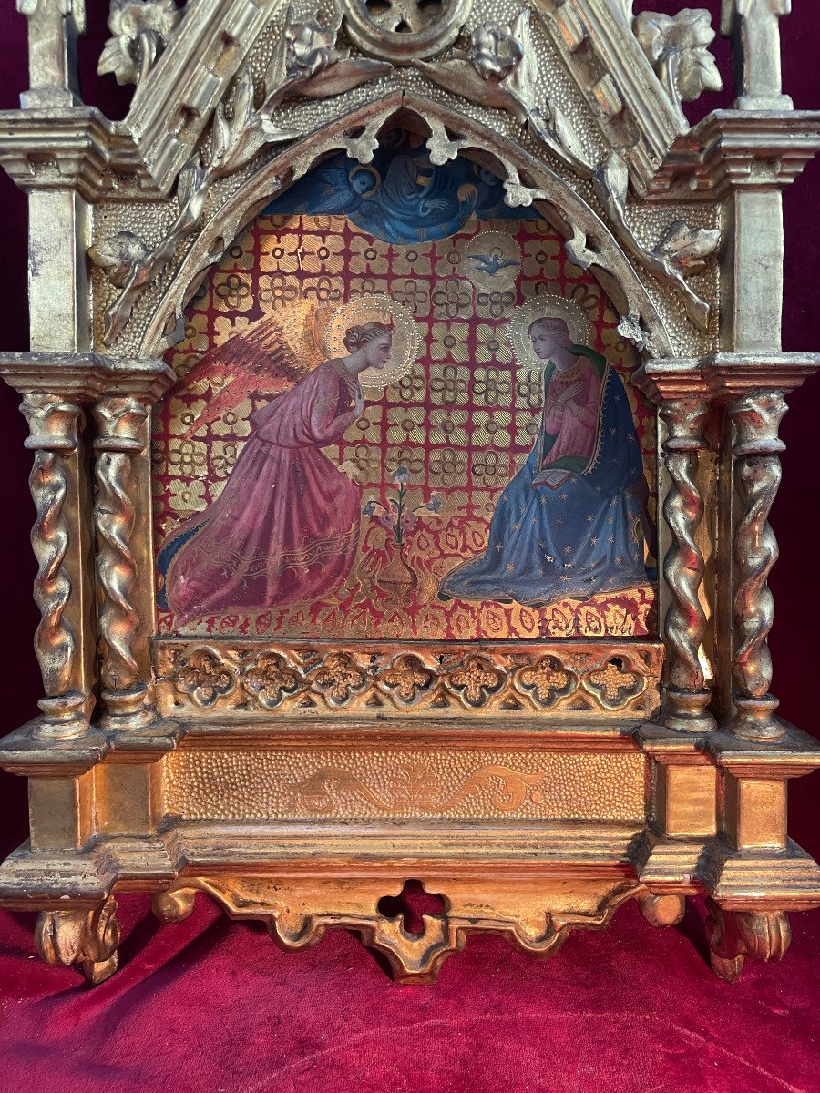 Annunciation Florentine Painting A Tempera-photo-1