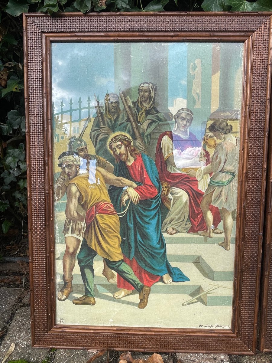 Complete Stations Of The Cross On Framed Canvas-photo-5