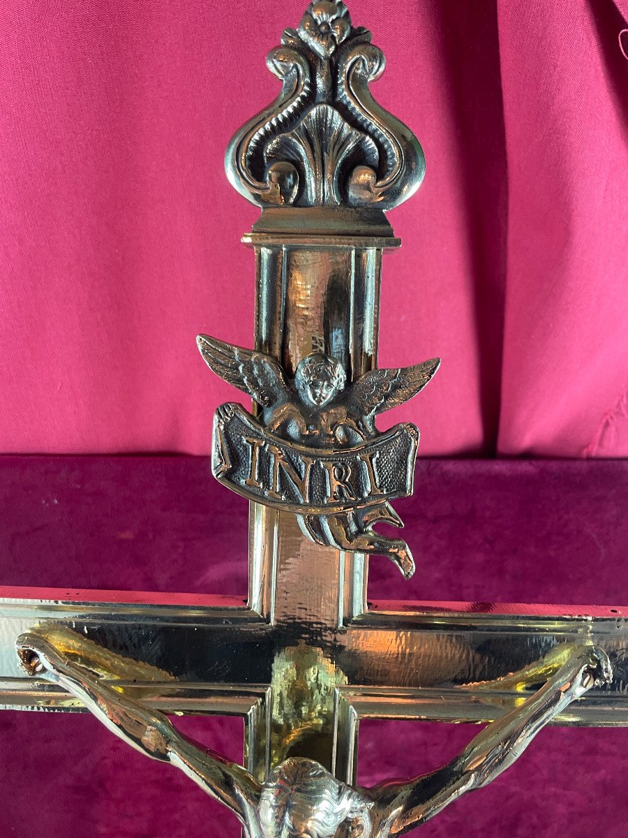 Gilded Bronze Altar Cross-photo-2