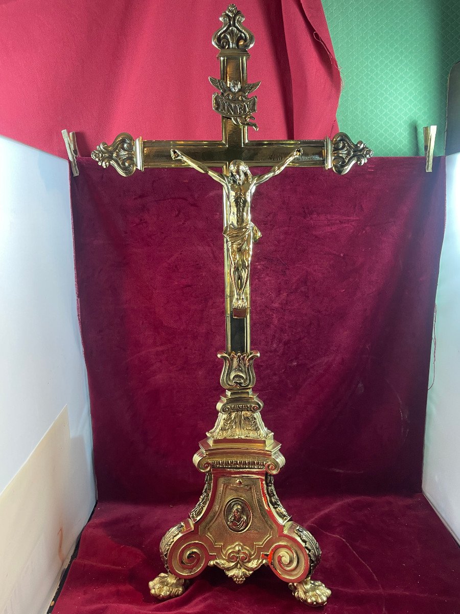 Gilded Bronze Altar Cross