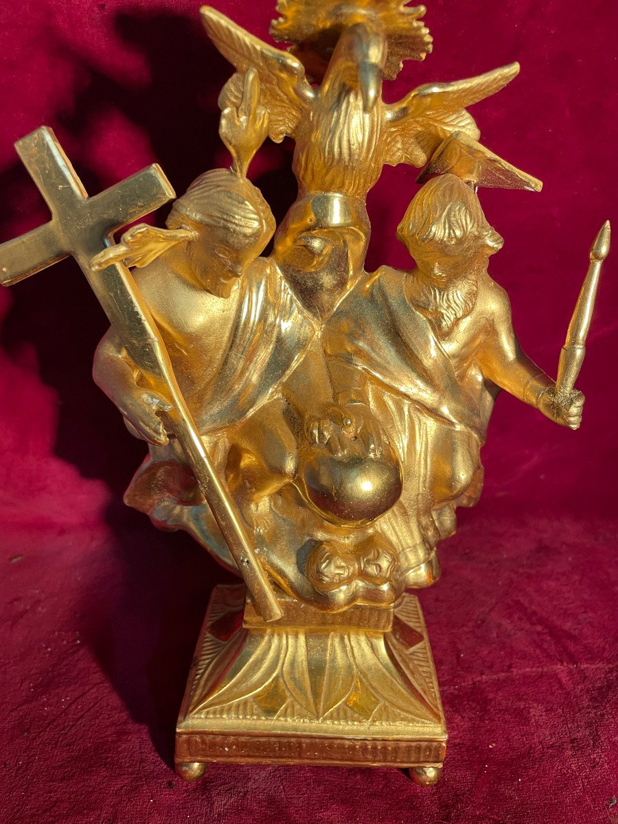 Trinite Statuette Bois Dore-photo-4