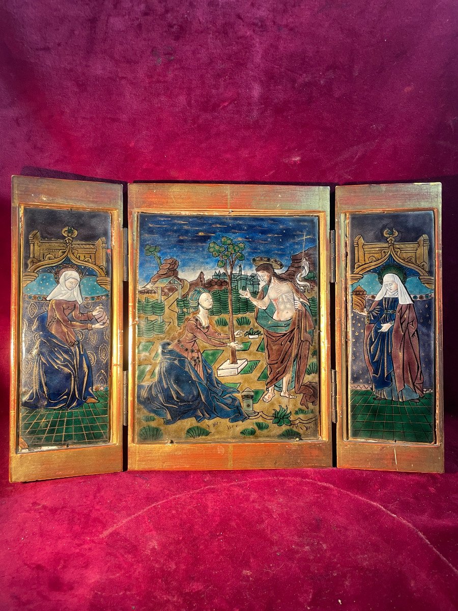 Email De Limoges Triptyque XVI eme siecle