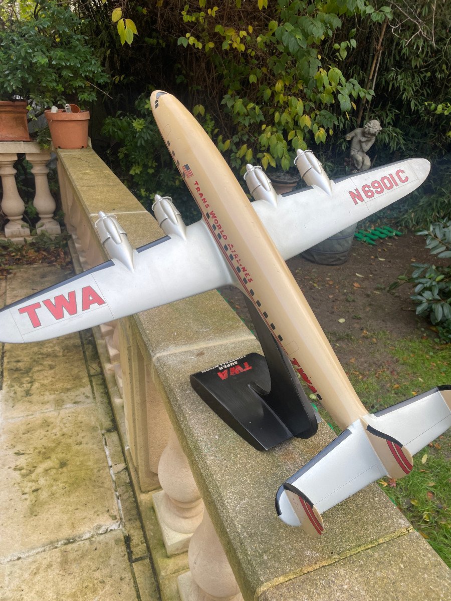  Twa Maquette D Agence Super Constellation Metal-photo-3