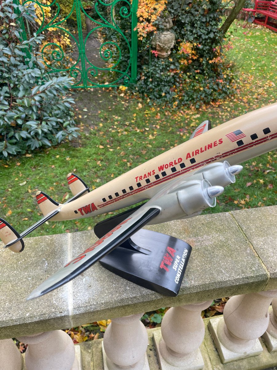  Twa Maquette D Agence Super Constellation Metal-photo-4