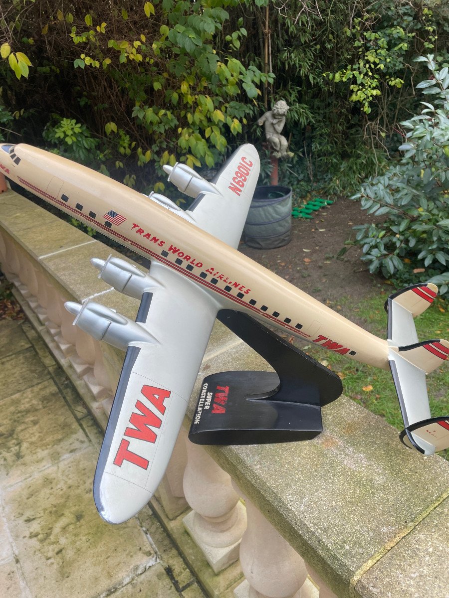  Twa Maquette D Agence Super Constellation Metal-photo-3