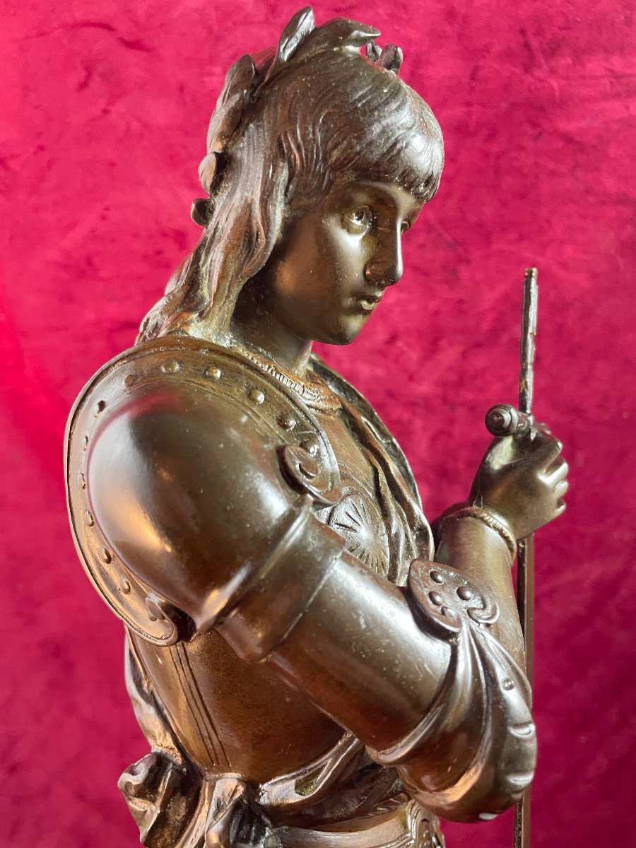 Joan Of Arc Bronze By Bouret-photo-2