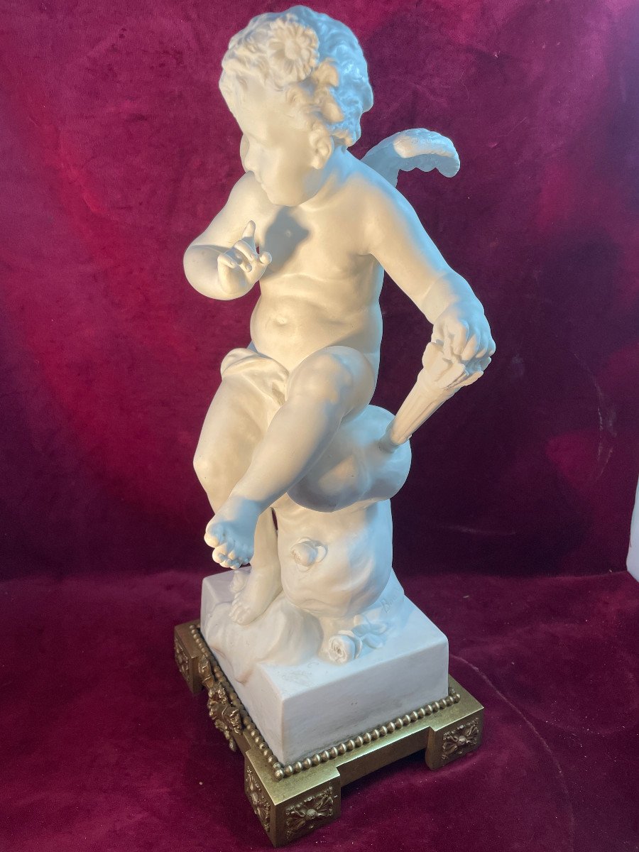 Cupid Eutrope Bouret Porcelain Biscuit-photo-4