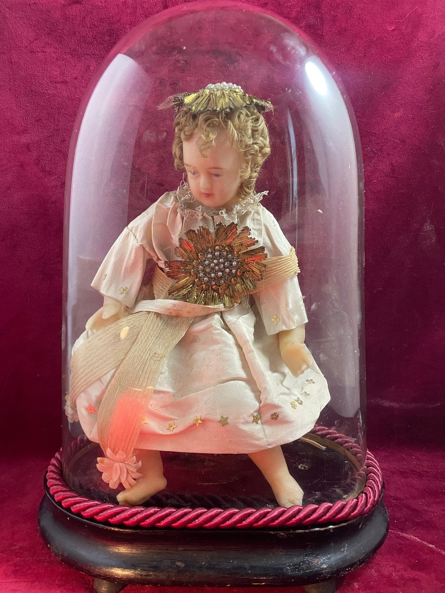 Jesus Child In Wax Under Globe-photo-1