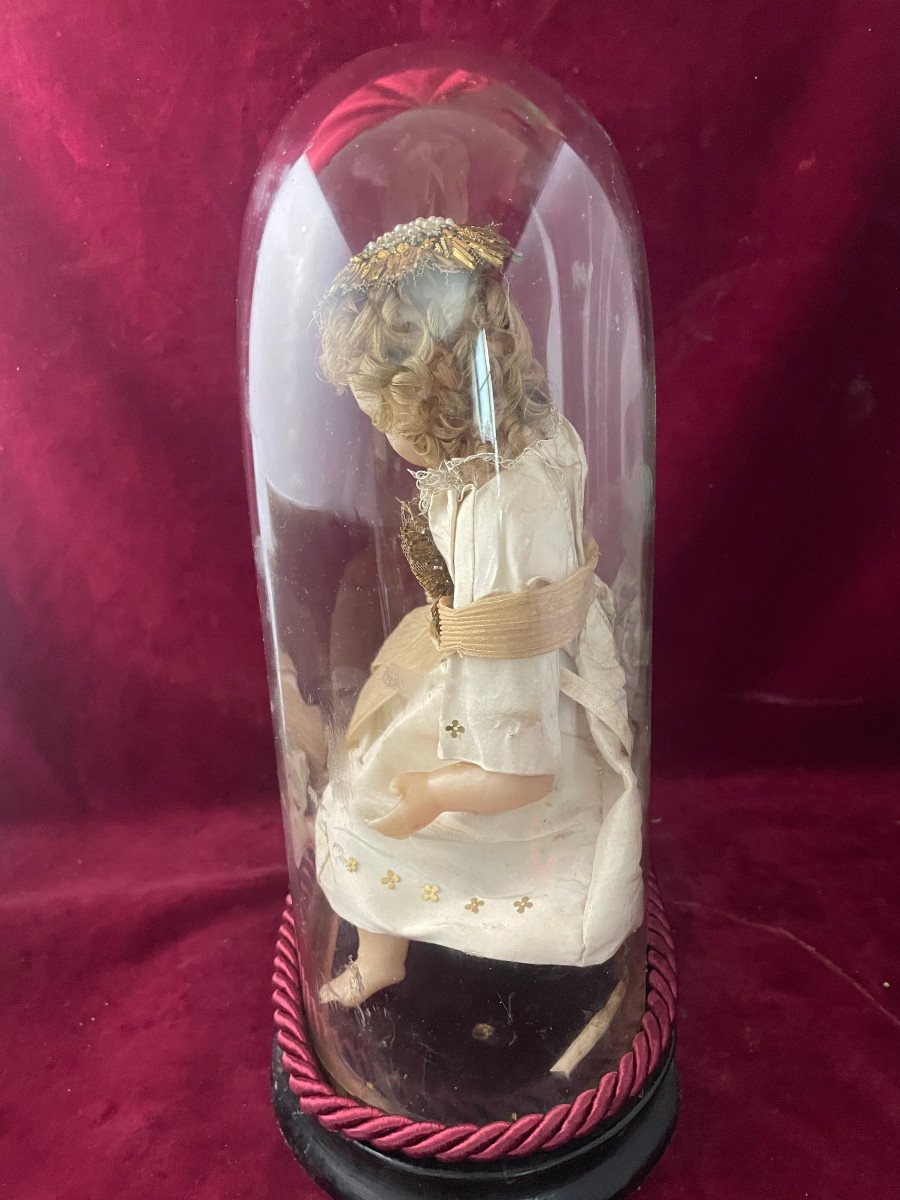 Jesus Child In Wax Under Globe-photo-2