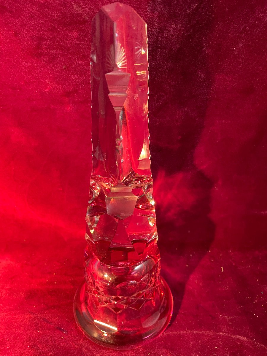 Holographic Cut Crystal Prism Val St Lambert Crystal Chalice Cut-photo-4