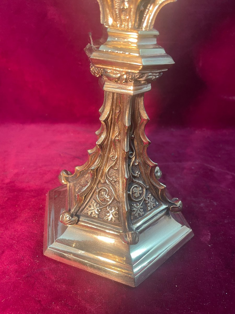 Reliquaire Bronze Dore Chapelle Gothique-photo-2