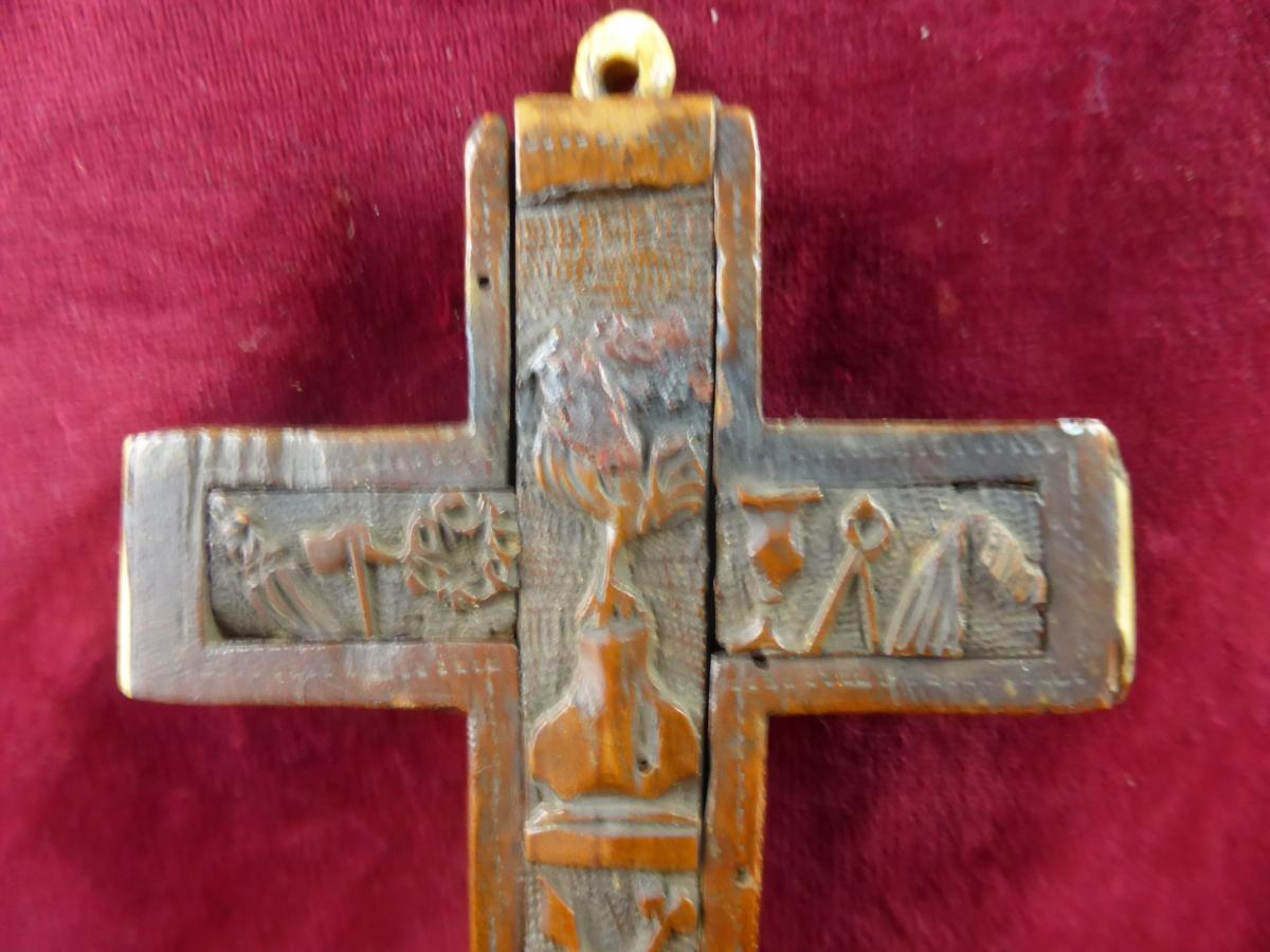 Croix Reliquaire Bois Ivoire-photo-1