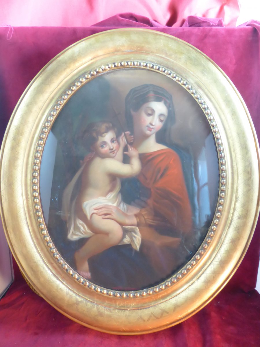 Virgin Al Child Pastel