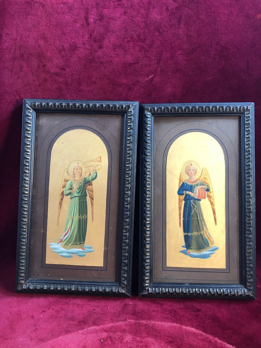 Angels Musicians Miniatures A Tempera Fra Angelico Gold Background-photo-5