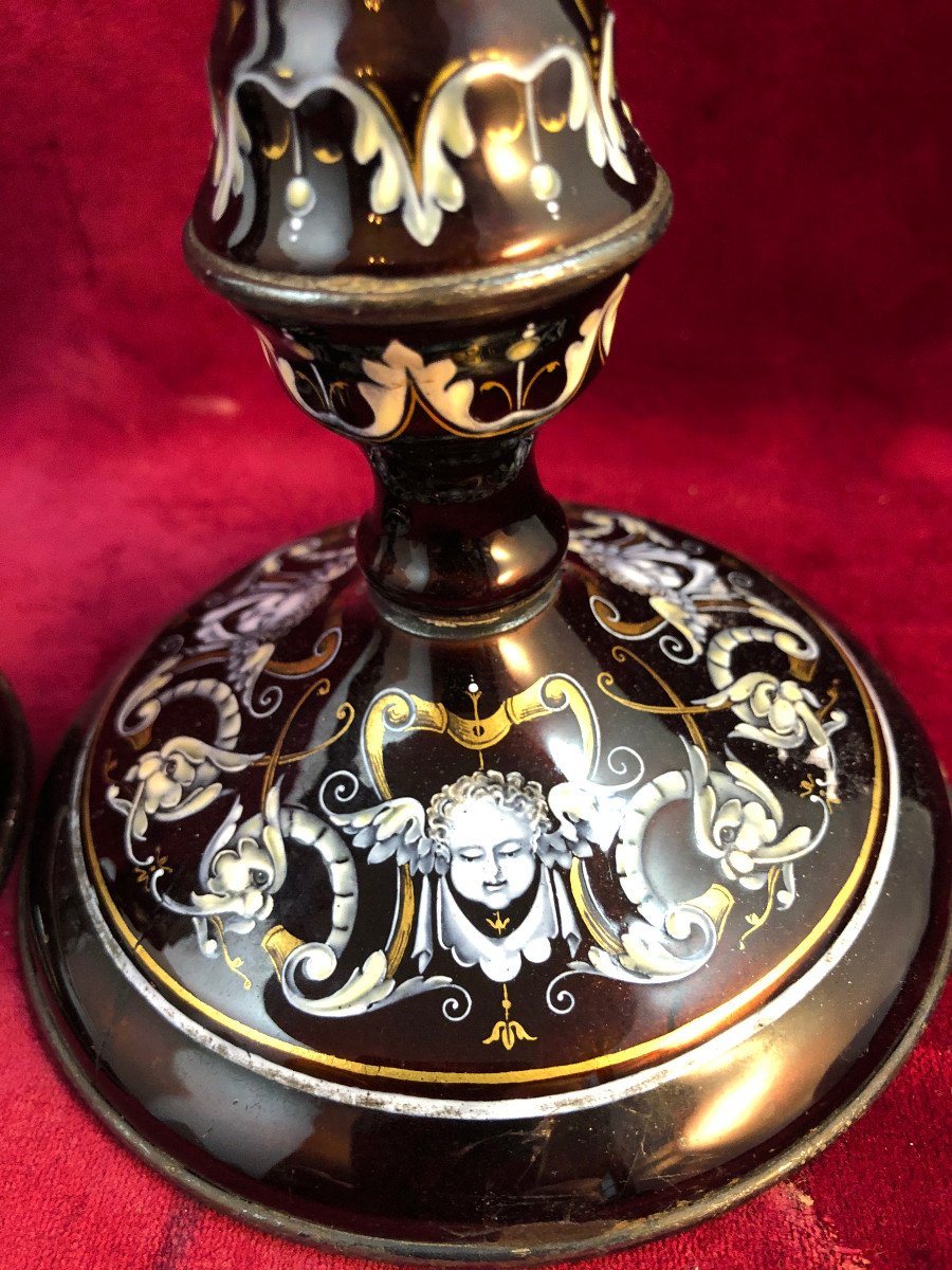 Neo Renaissance Enamel Candlesticks-photo-2