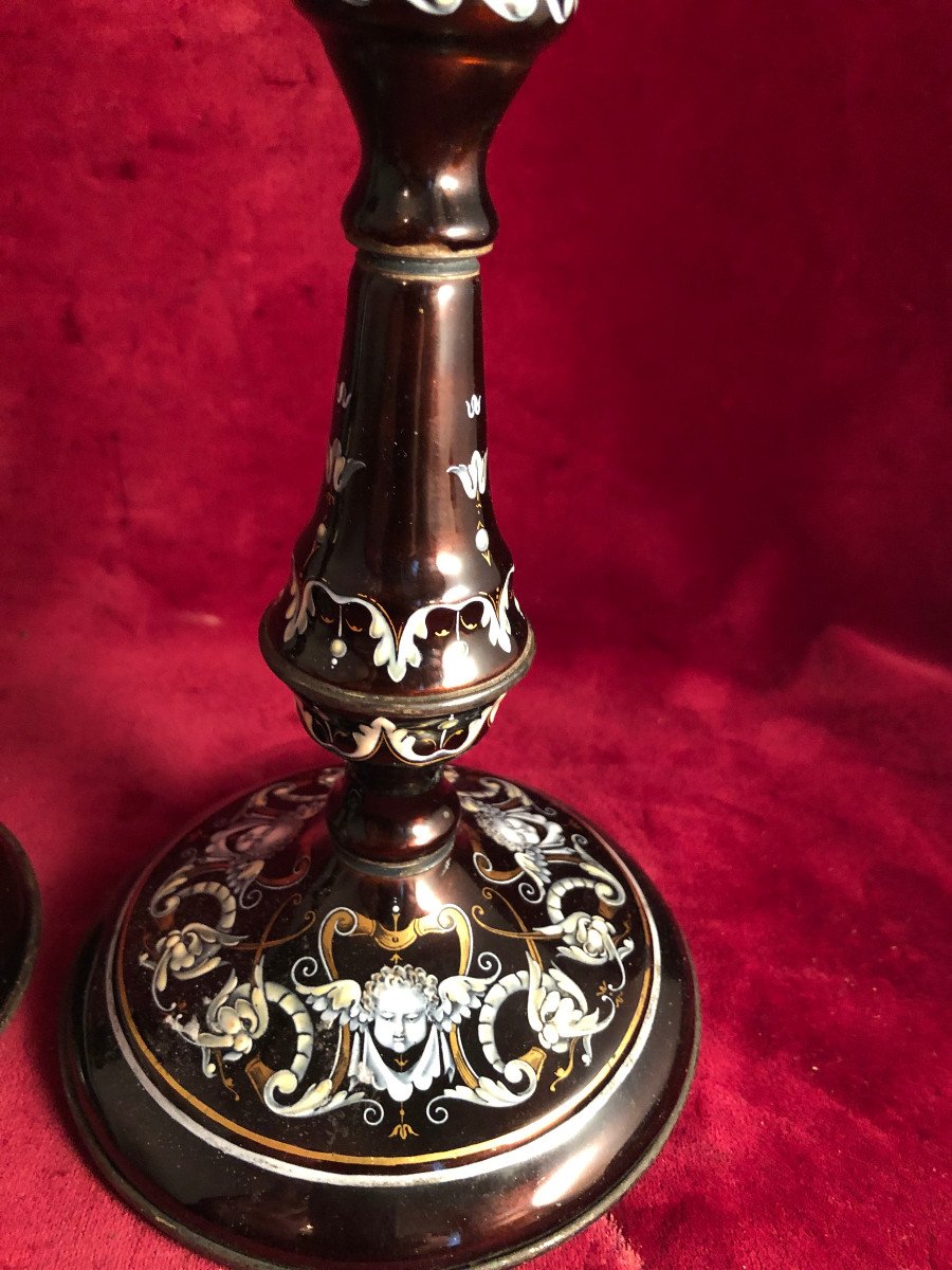 Neo Renaissance Enamel Candlesticks-photo-2