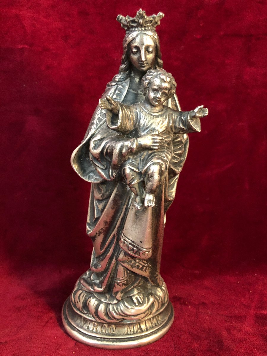 Virgin Al Child Metal Argente